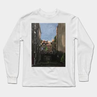 Amsterdam, Canal Houses In Soft Light Long Sleeve T-Shirt